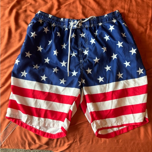 👉🏼NWOT👈🏼 KAILUA SURF American Flag Patriotic Swim Trunks Boardshorts 9” XXL - Picture 4 of 6